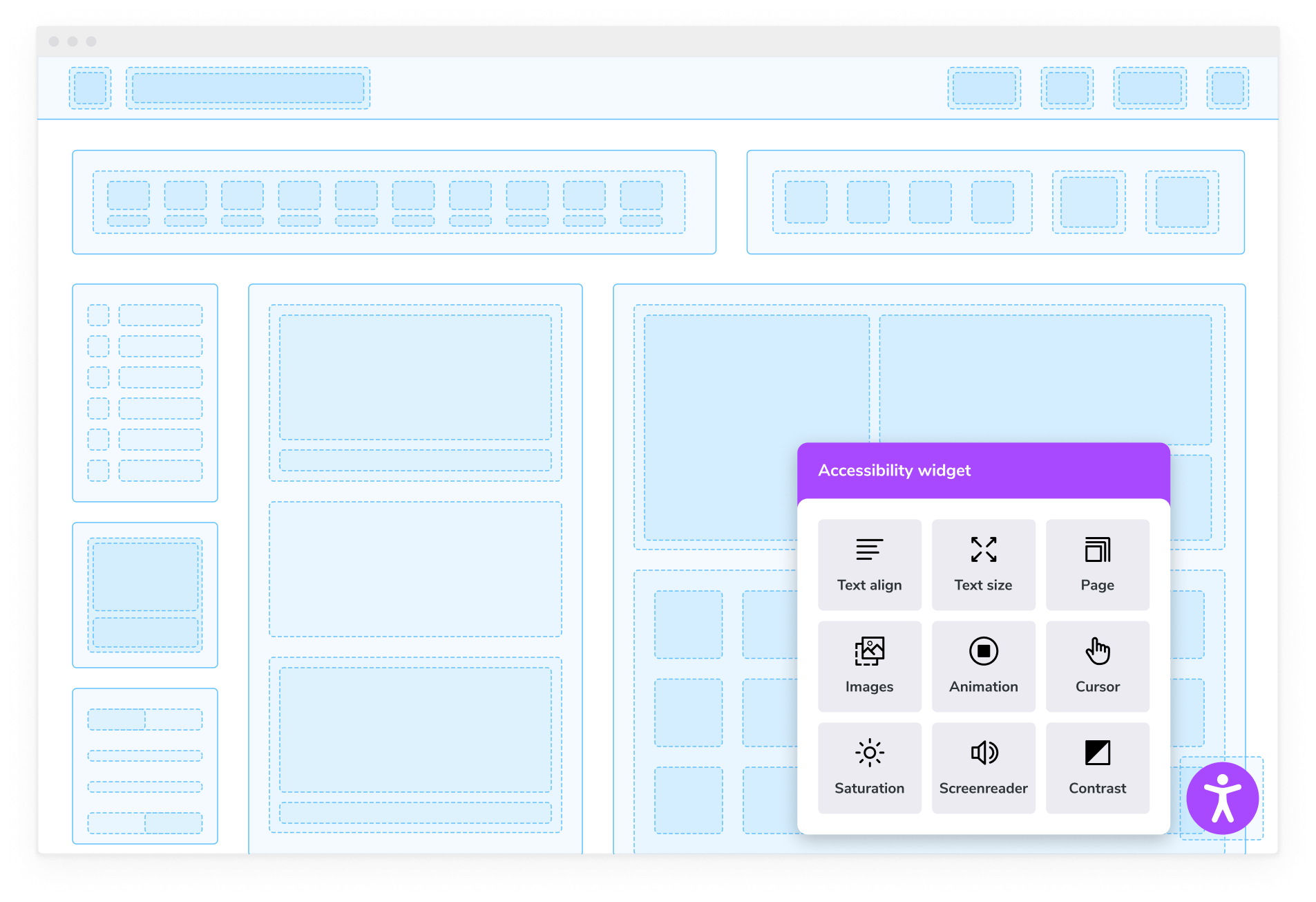 Widget accessibility tools